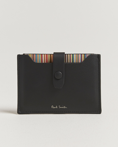 Paul Smith Signature Stripe Card Wallet Multi – Musta