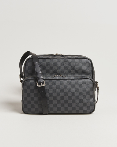 Louis Vuitton Pre-Owned Leoh Shoulder Bag Damier Graphite – Harmaa