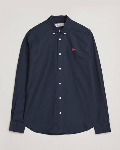 Forét Flag Regular Fit Oxford Shirt Navy – Sininen