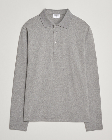 Filippa K Luke Lycra Polo Shirt Mid Grey Melange – Harmaa