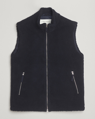 A Day's March Ajo Pile Vest Navy – Sininen