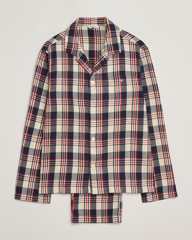 GANT Flannel Checked Pyjama Set Ruby Red – Monivärinen