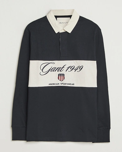 GANT Blocked Logo Heavy Rugger Black – Musta