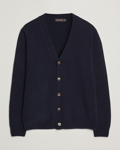 Oscar Jacobson Eduardo Wool Cardigan Navy – Sininen