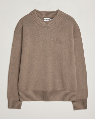 J.Lindeberg Eddy Wool/Cotton Knitted Sweater Brindle – Ruskea