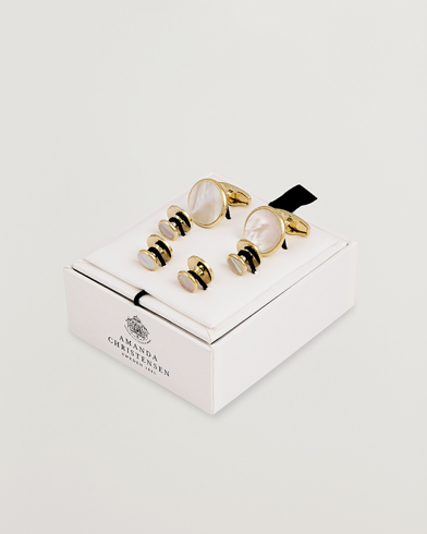 Amanda Christensen Cufflink & Shirt Studs Set Gold – Kulta