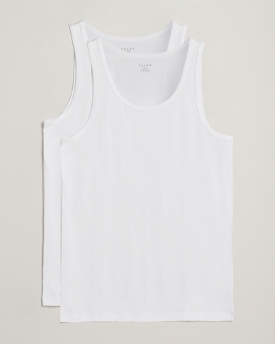 Falke 2-Pack Cotton Tank Top White – Valkoinen