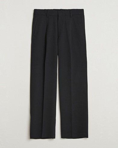 NN07 Kay Relaxed Fit Wool/Tencel Trousers Black – Musta