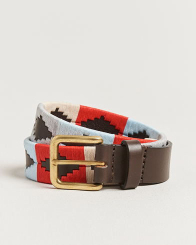 Pampeano Brisa Hand Stitched Classic Leather Belt 3,5cm Multi – Monivärinen