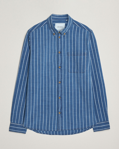LES DEUX Indigo Stripe Shirt Denim Blue – Sininen