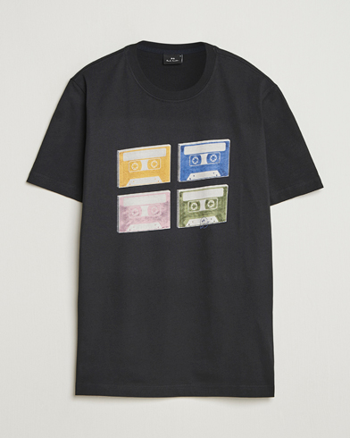 PS Paul Smith Tapes Printed T-Shirt Black – Musta