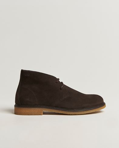 BOSS BLACK Kope Suede Desert Boots Dark Brown – Ruskea