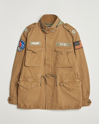 Polo Ralph Lauren Herringbone Field Patch Jacket Sandsurf – Beige