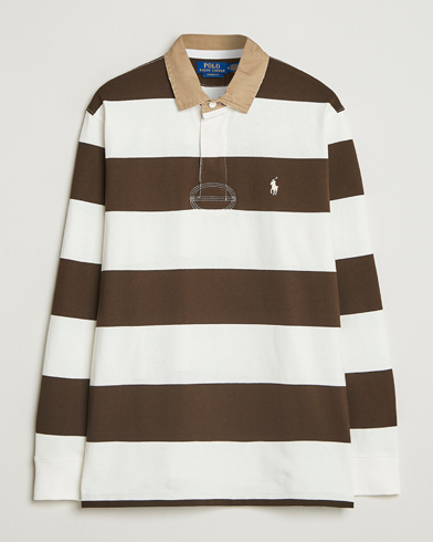 Polo Ralph Lauren Long Sleeve Rugby Sweater Dark Brown/Cream – Monivärinen