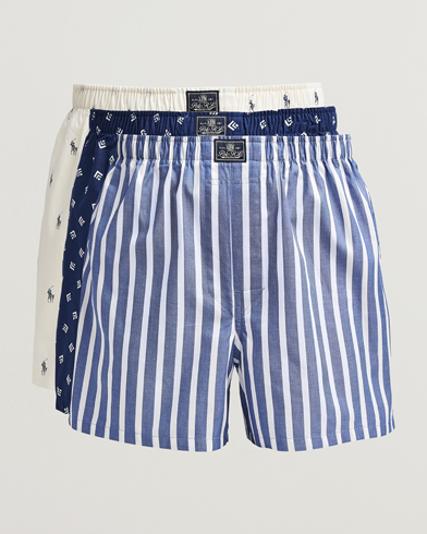 Polo Ralph Lauren 3-Pack Woven Boxer Blue/Navy/White – Monivärinen