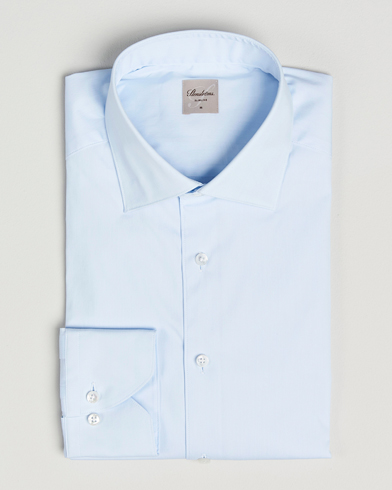 Stenströms Slimline Cotton Stretch Shirt Light Blue – Sininen
