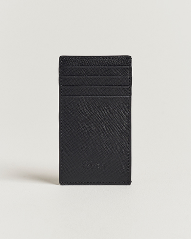Oscar Jacobson Card Holder Leather Black – Musta