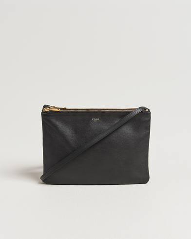 Celine Pre-Owned Trio Bag Medium Leather Black – Musta
