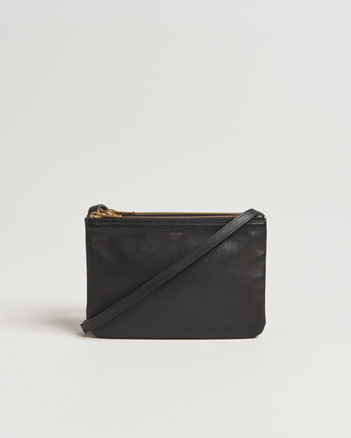 Celine Pre-Owned Trio Bag Small Leather Black – Musta