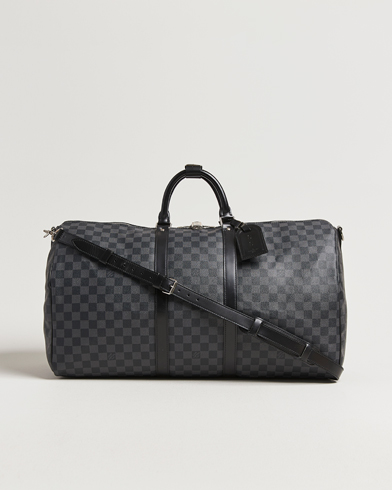 Louis Vuitton Pre-Owned Keepall Bandouliére 55 Damier Graphite – Harmaa
