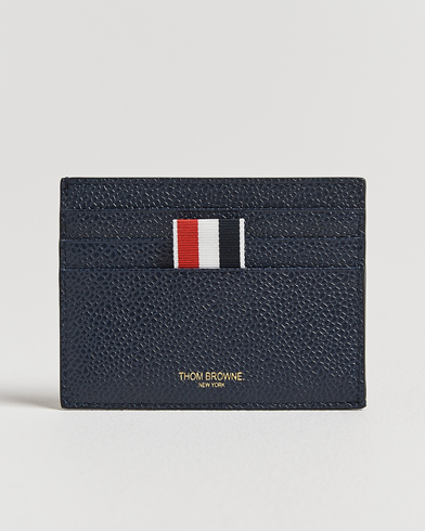 Thom Browne Pebble Grain Leather Cardholder Navy – Sininen