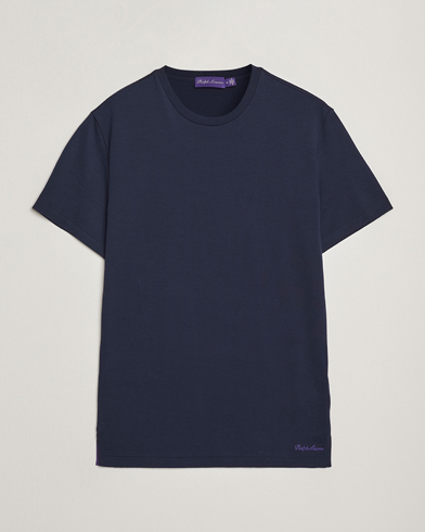 Ralph Lauren Purple Label Luxury Cotton T-Shirt Chairman Navy – Sininen