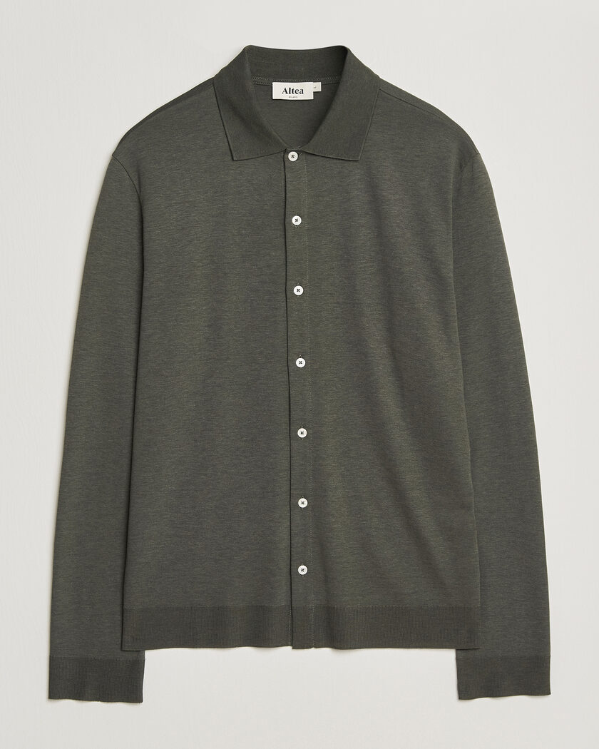 Altea Jersey Knit Shirt Olive – Vihreä