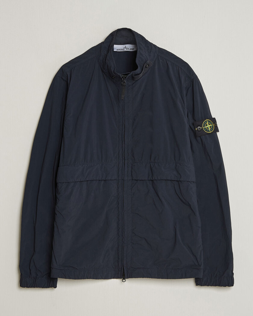 Stone Island Nylon Smerigliato-TC Stand Collar Jacket Navy – Sininen
