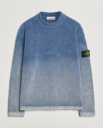 Stone Island Cotton Chenille Degrade Print Crewneck Dark Blue – Sininen