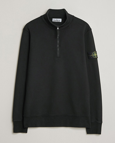 Stone Island Garment Dyed Fleece Half Zip Black – Musta