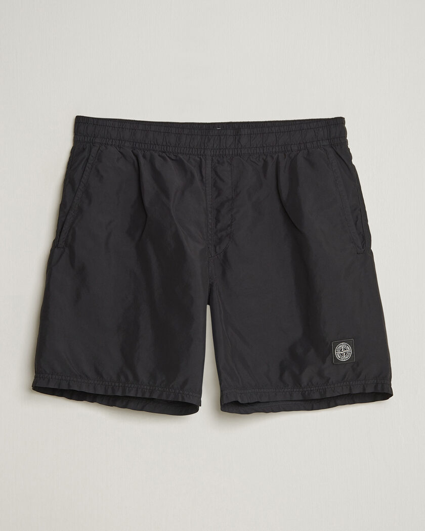 Stone Island Brushed Nylon Swimshorts Black – Musta