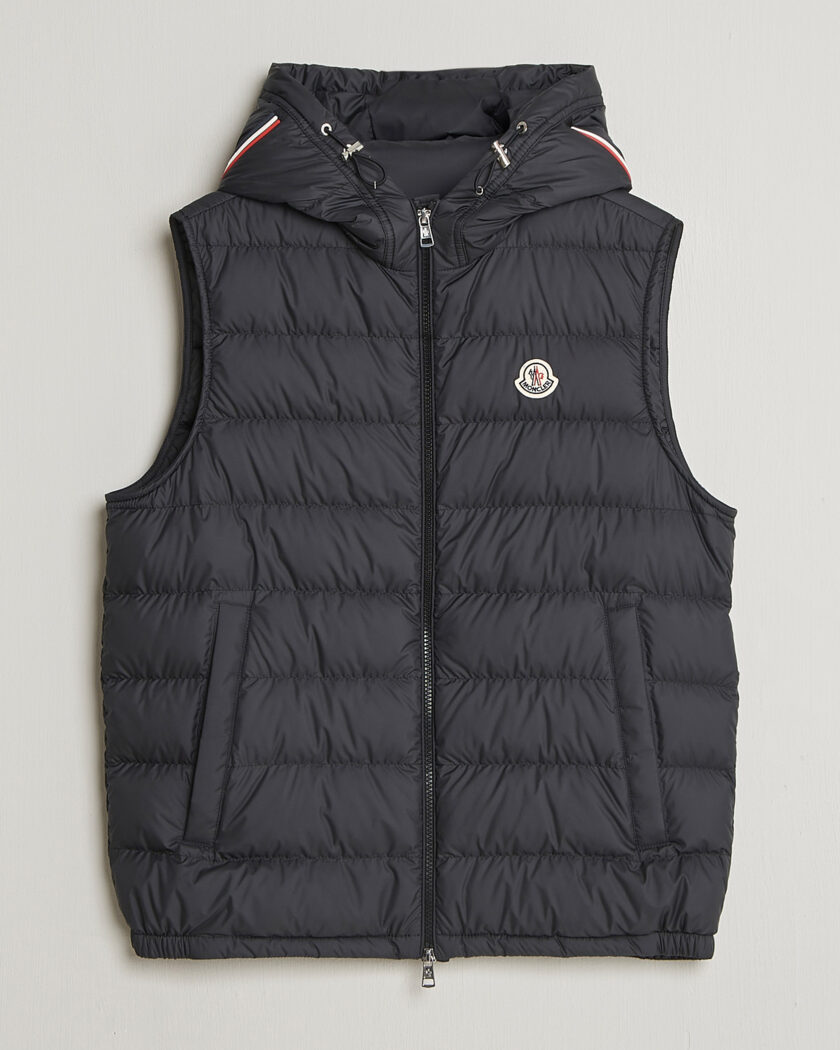 Moncler Marseillan Hooded Down Vest Black – Musta