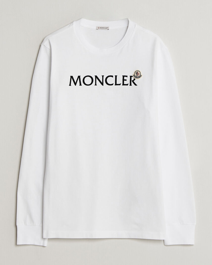 Moncler Lettering Logo Long Sleeve T-Shirt White – Valkoinen