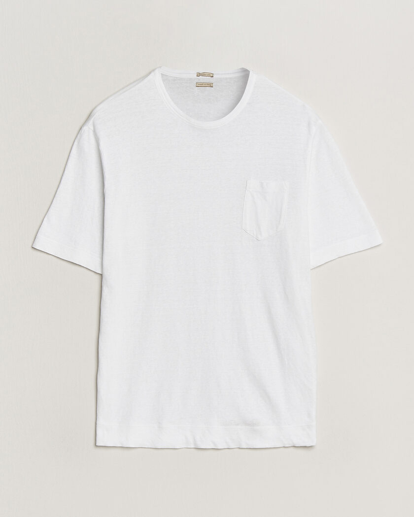 Massimo Alba Panarea Cotton/Linen T-Shirt White – Valkoinen