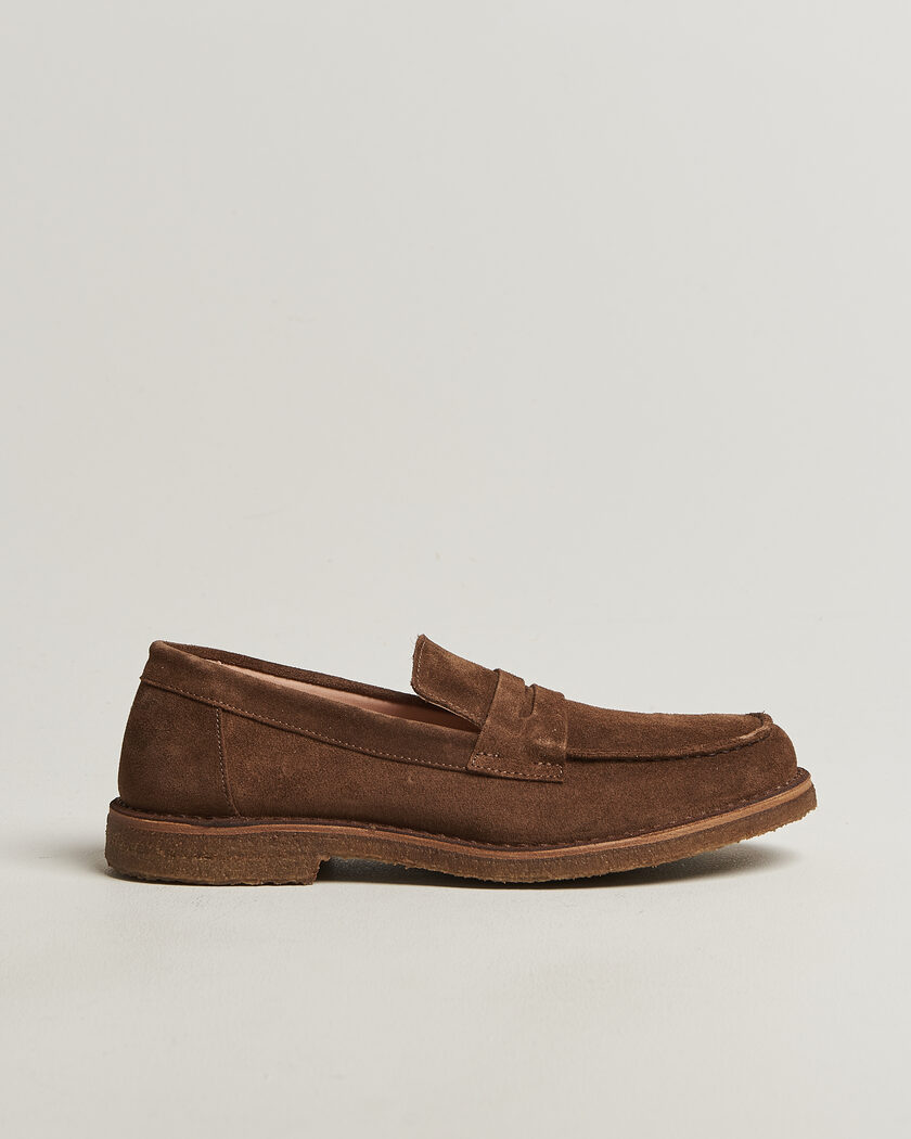 Astorflex Mokaflex Loafers Dark Khaki Suede – Ruskea