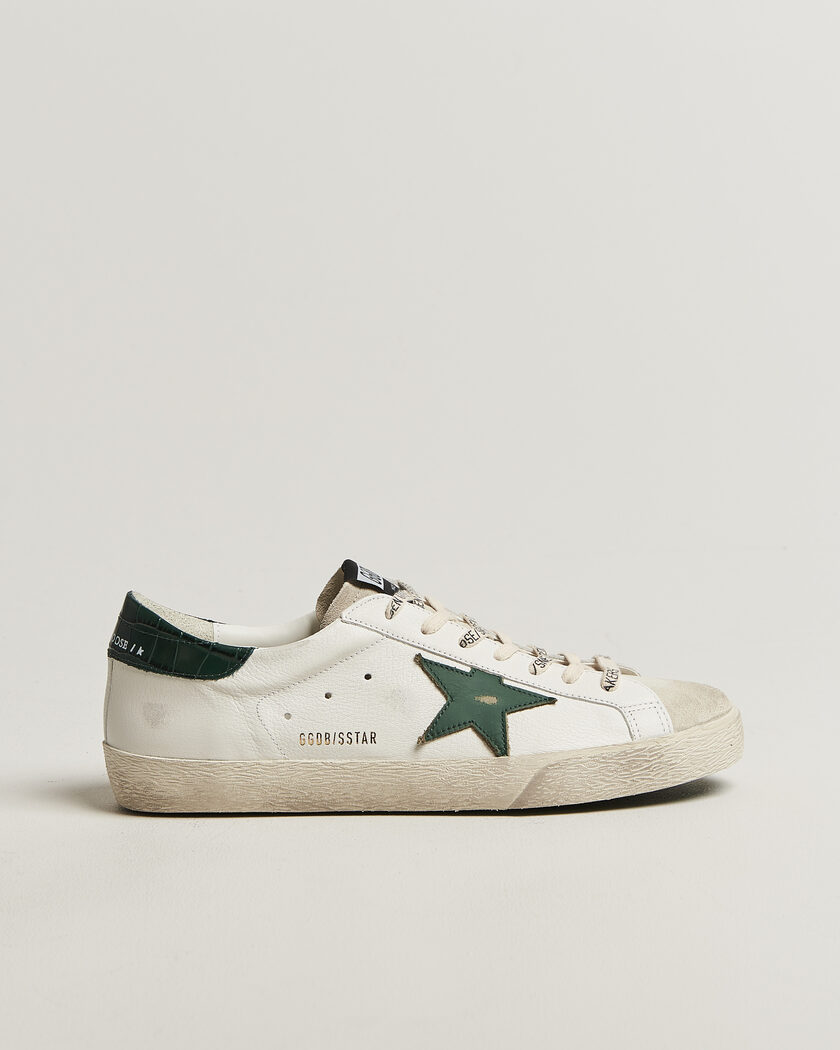 Golden Goose Super-Star Sneakers White/Green – Valkoinen