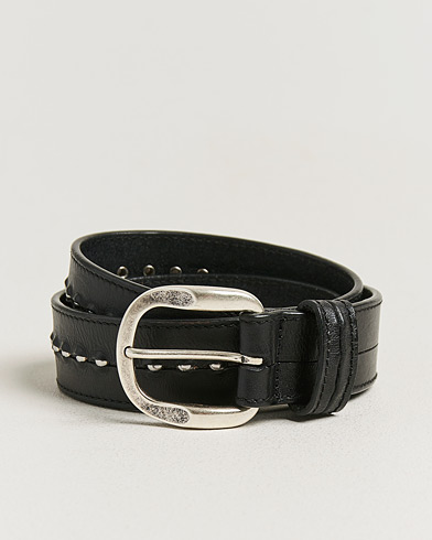 Golden Goose Studded Leather Belt Black – Musta