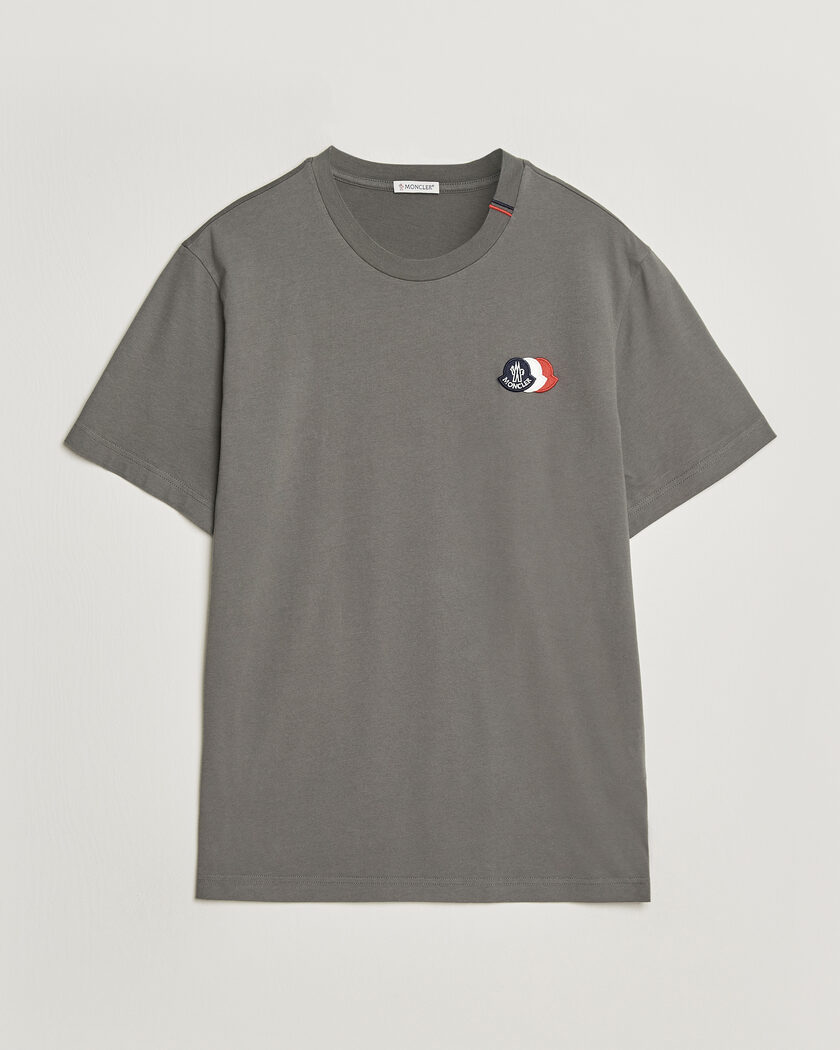 Moncler Tricolore Logo T-Shirt Grey – Harmaa