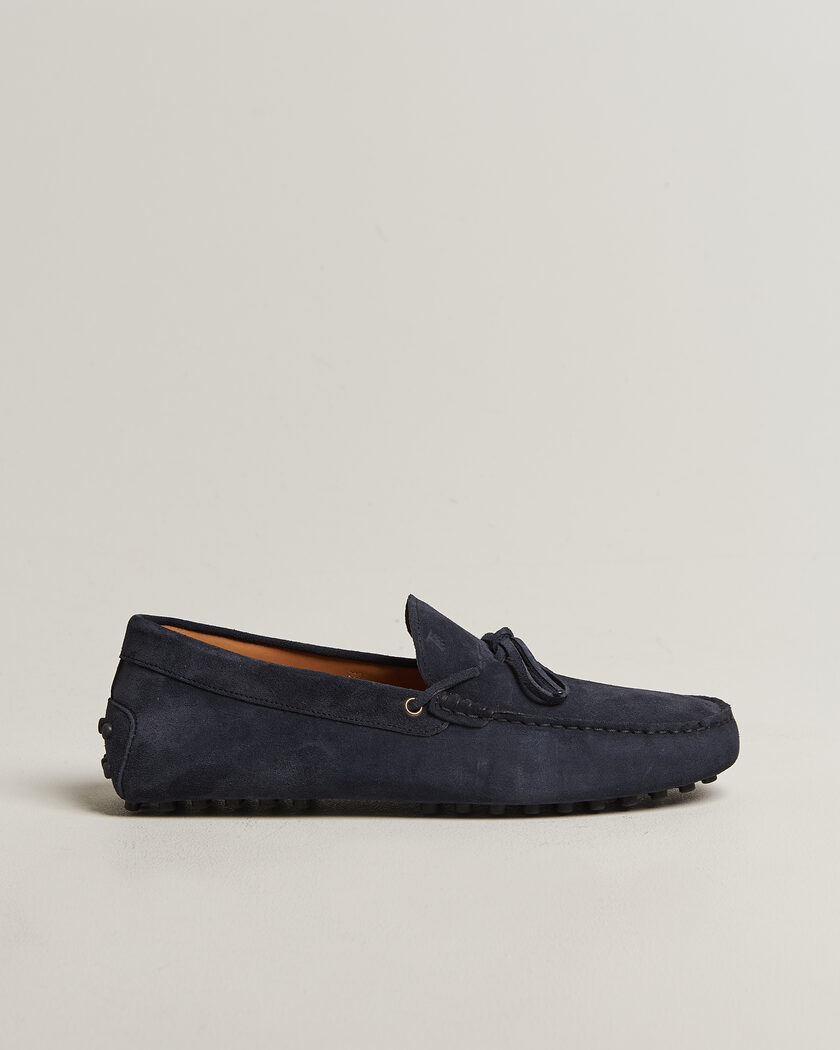Tod's Lacetto Gommino Carshoe Navy Suede – Sininen