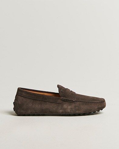 Tod's Gommino Carshoe Dark Brown Suede – Ruskea