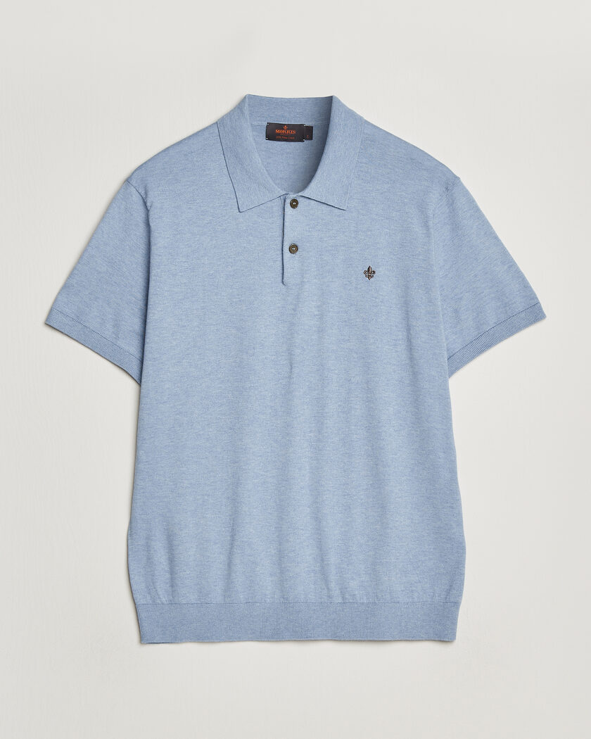 Morris Riley Short Sleeve Polo Light Blue – Sininen
