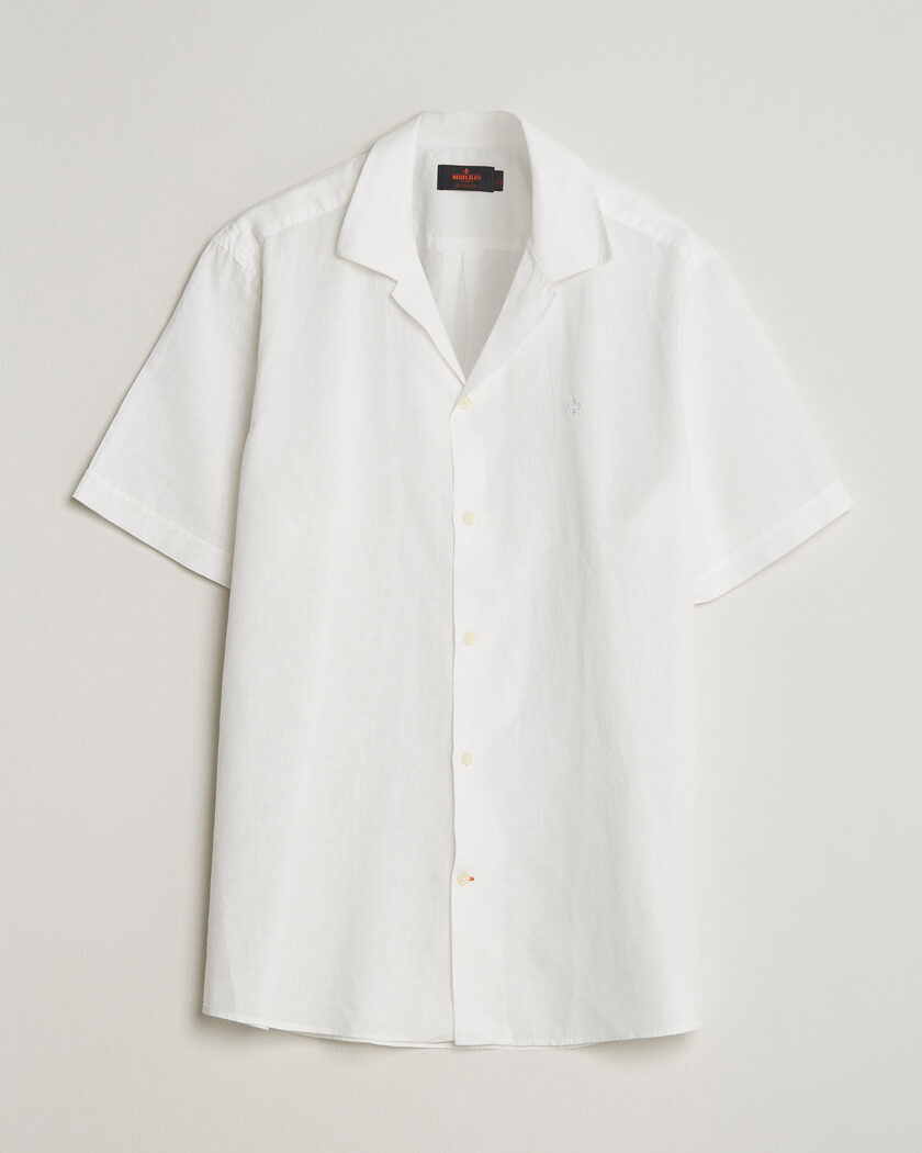 Morris Resort Short Sleeve Linen Shirt White – Valkoinen