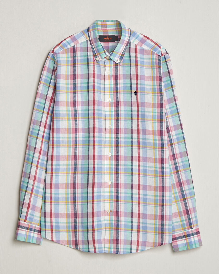 Morris Preppy Check Linen Shirt Multi – Monivärinen