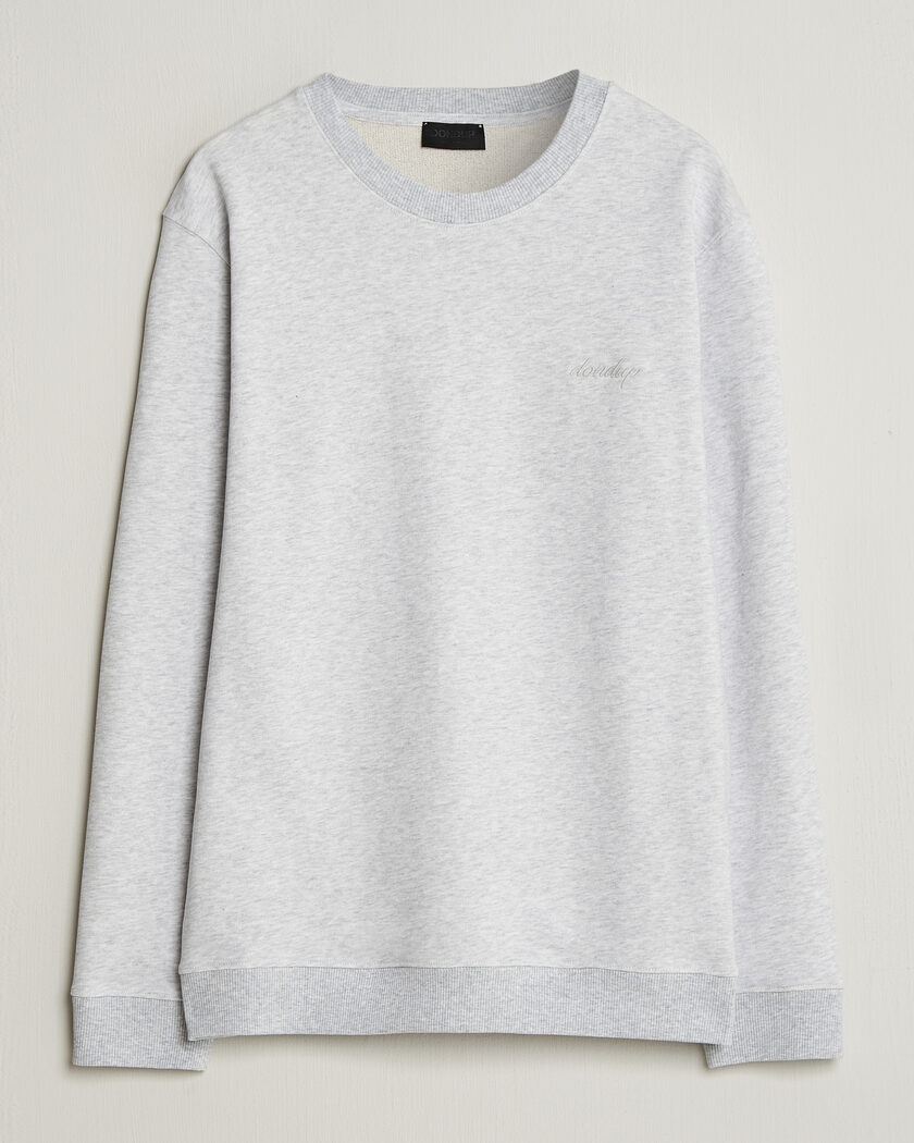 Dondup Logo Crew Neck Sweatshirt Light Grey Melange – Harmaa