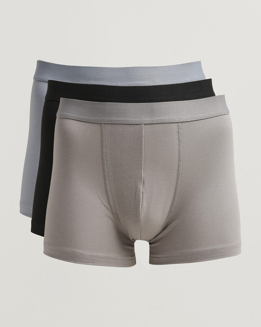 Bread & Boxers 3-Pack Boxer Brief Blue/Grey/Black – Sininen