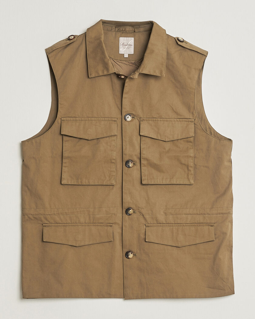 Stenströms Cotton Twill Vest Olive – Vihreä