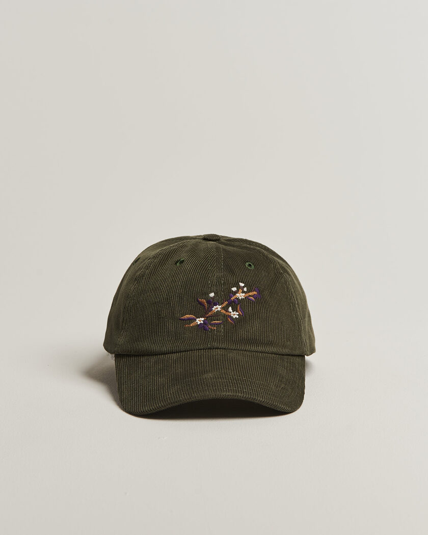 Drake's Blackthron Needlecord Baseball Cap Olive – Vihreä