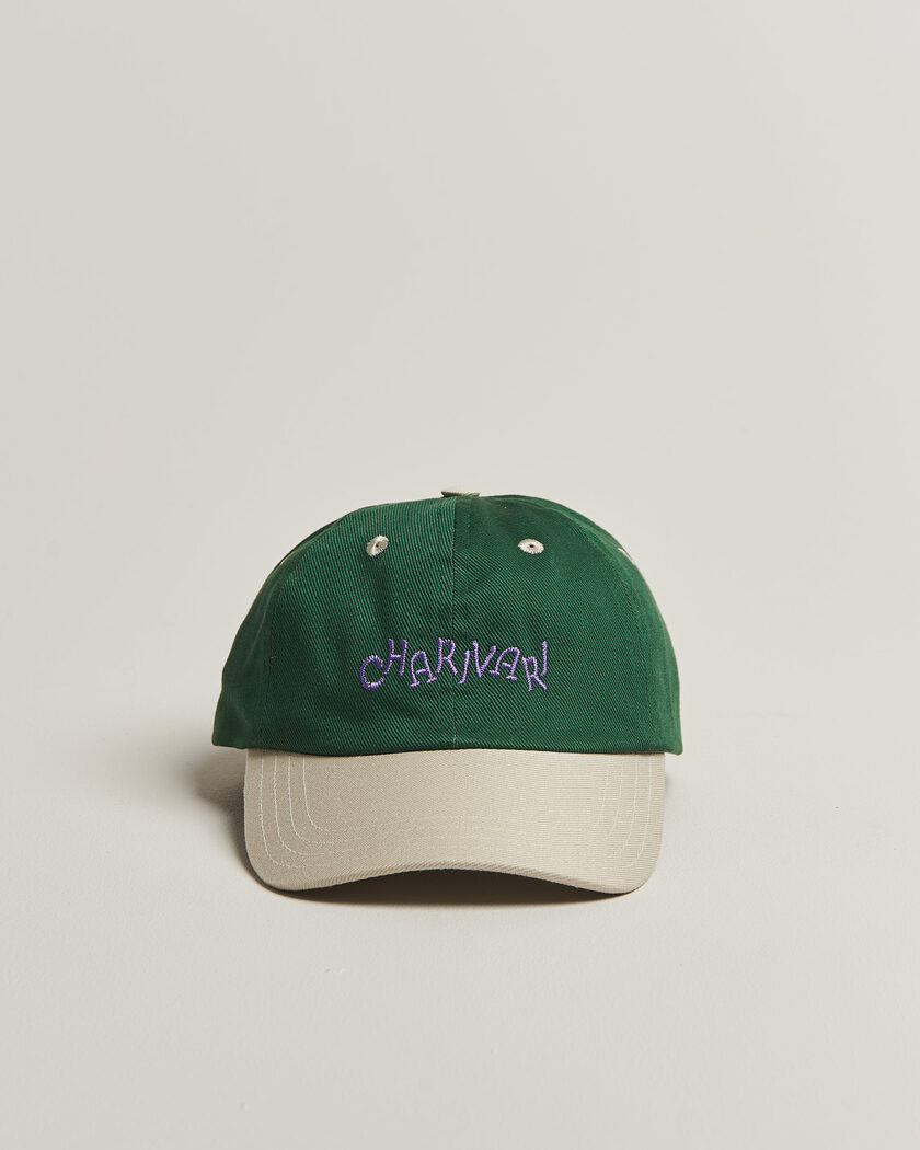 Drake's Charivari Twill Baseball Cap Green/Ecru – Monivärinen