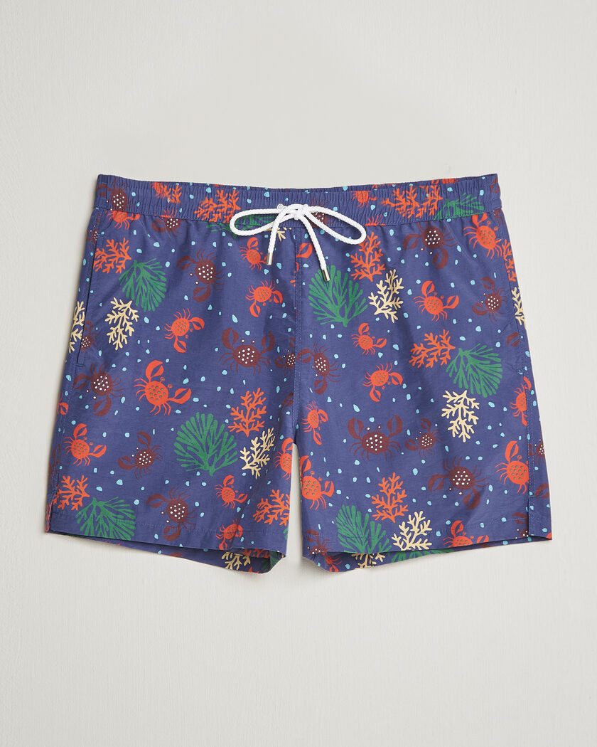 Drake's Crabs Drawstring Swimshorts Blue – Sininen