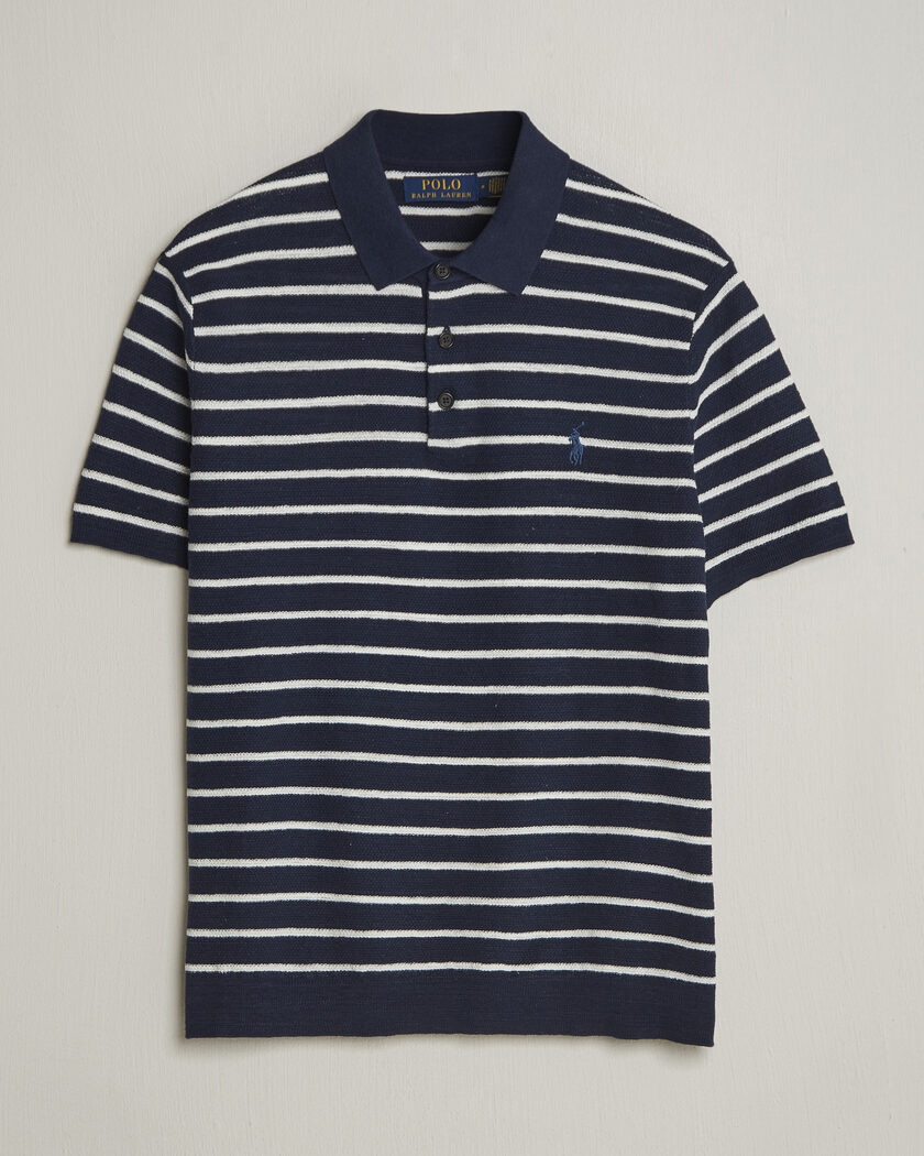 Polo Ralph Lauren Cotton Blend Striped Polo Bright Navy Combo – Monivärinen